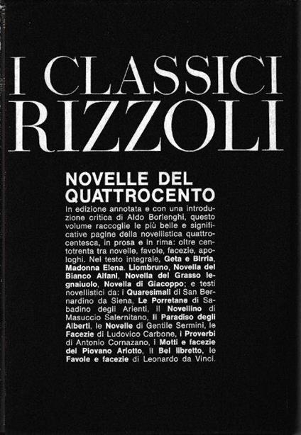 Novelle del Quattrocento - Aldo Borlenghi - copertina