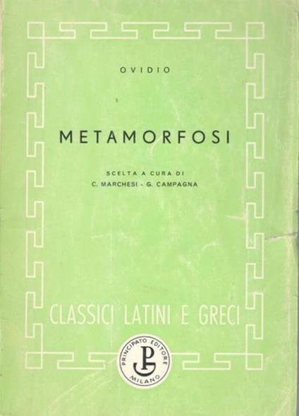 Metamorfosi - P. Nasone Ovidio - copertina