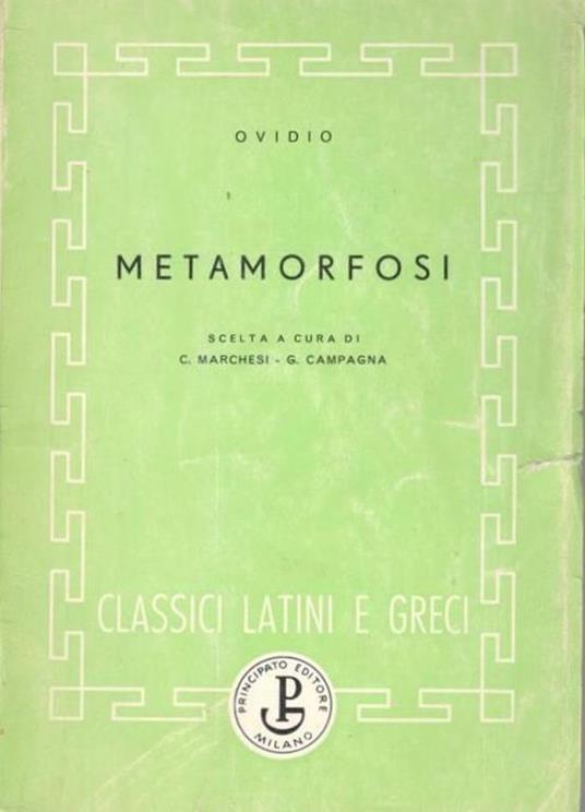 Metamorfosi - P. Nasone Ovidio - copertina