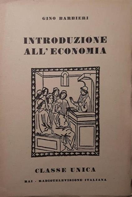 Introduzione all'economia - Gino Barbieri - copertina