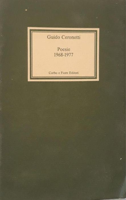 Poesie 1968-1977 - Guido Ceronetti - copertina