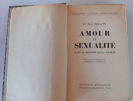 Amour et sexualité - copertina