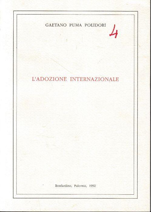 L' adozione internazionale - copertina