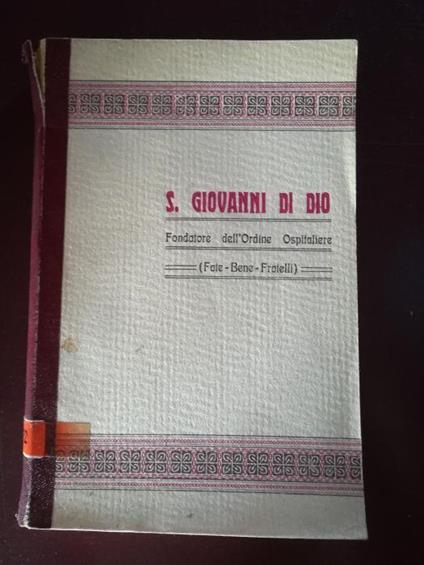 Vita di San Giovanni di Dio - copertina