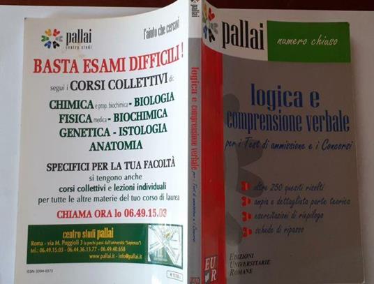 Logica e comprensione verbale - copertina