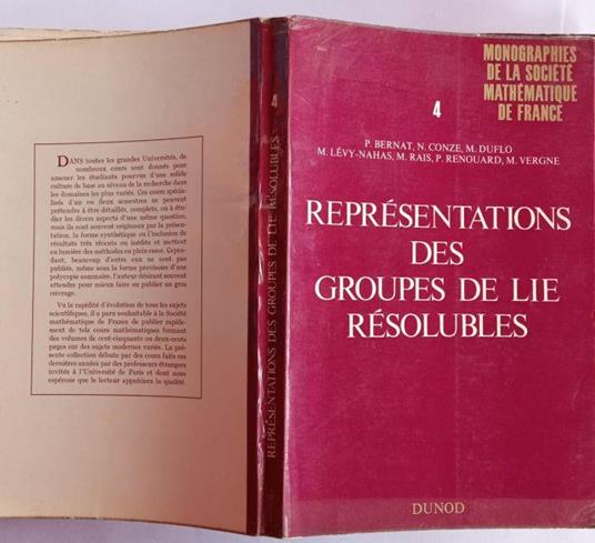 Representation des groupes de lie resolubles - copertina