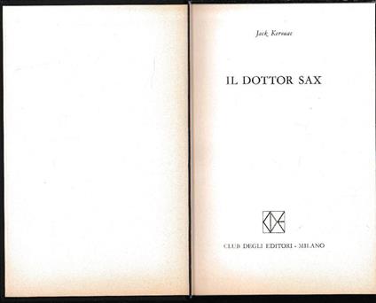 Il  dottor Sax - Jack Kerouac - copertina