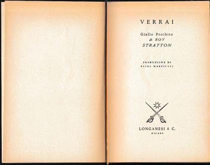 Verrai - Roy Stratton - copertina