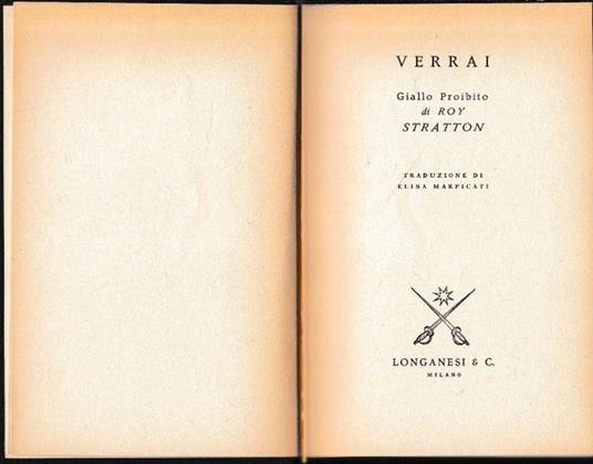 Verrai - Roy Stratton - copertina