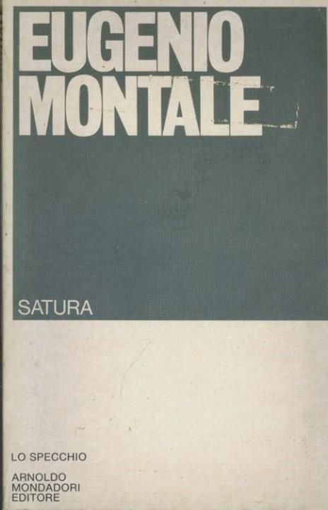 Satura - Eugenio Montale - copertina
