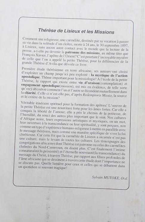 Thérèse de Lisieux et les missions: "Mission et Contemplation". AActes du troisième colloque international à l'occasion su premier centenaire de la mort de Sainte Thérèse de Lisieux - 2