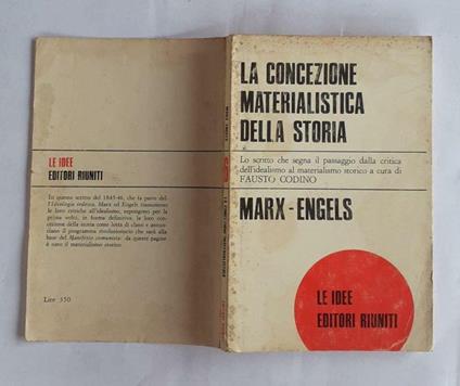 La concezione materialistica della storia: Marx-Engels - Fausto Codino - copertina