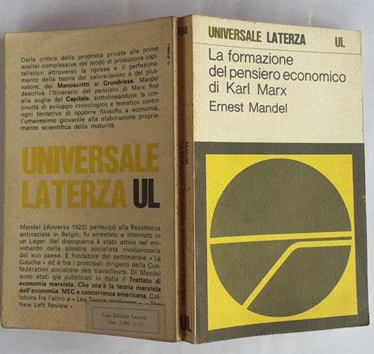 La formazione del pensiero economico di Karl Marx - Ernest Mandel - copertina