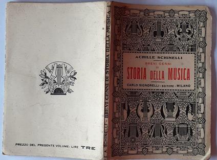 Brevi cenni di Storia della musica - Achille Schinelli - copertina