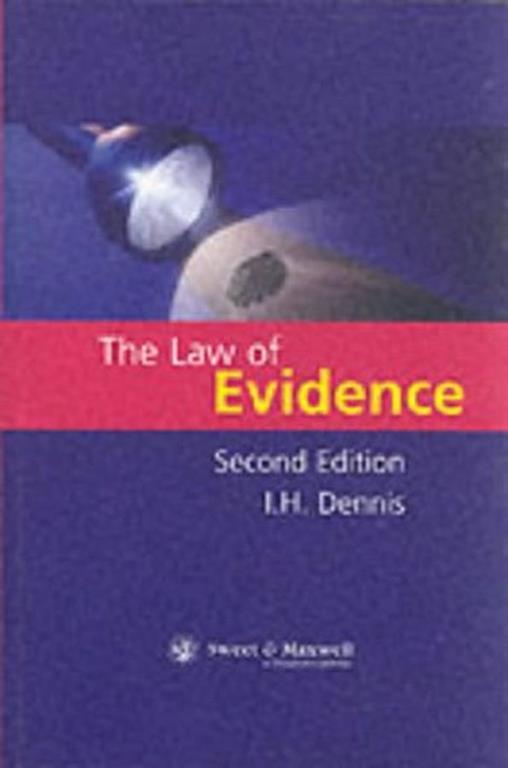 The Law of Evidence (second edition) - copertina