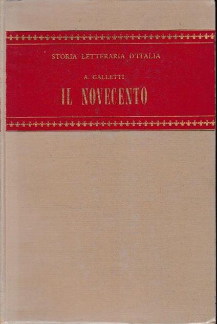 Il Novecento - Alfredo Galletti - copertina
