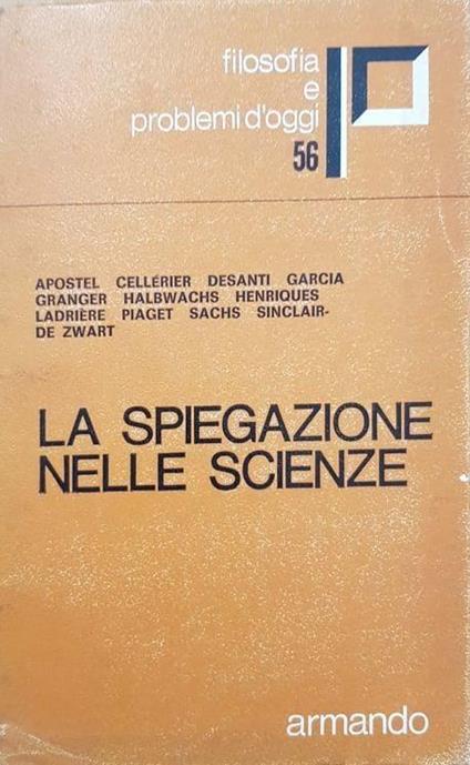 La spiegazione nelle scienze - copertina