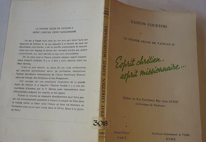 La grande Lecon de Vatican II: Esprit chretien, esprit missionnaire - Gaston Courtois - copertina