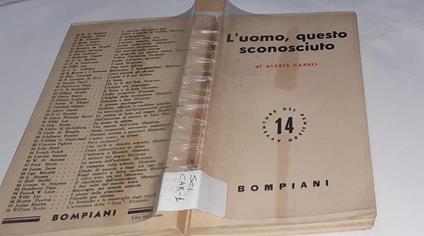 L' uomo, questo sconosciuto - Alexis Carrel - copertina