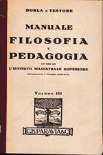 Manuale di Filosofia e Pedagogia, volume terzo