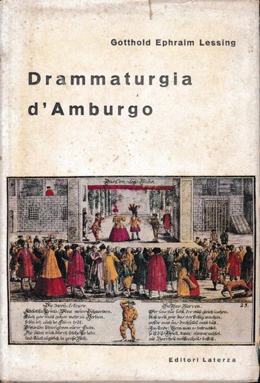 Drammaturgia d'Amburgo - Gotthold Ephraim Lessing - copertina