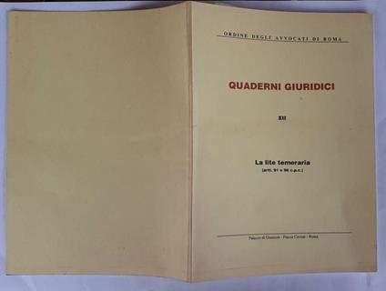 Quaderni giuridici XII - copertina