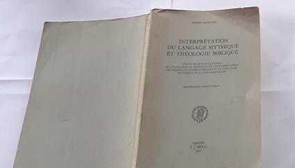 Interpretation du langage mythique et theologie biblique - copertina