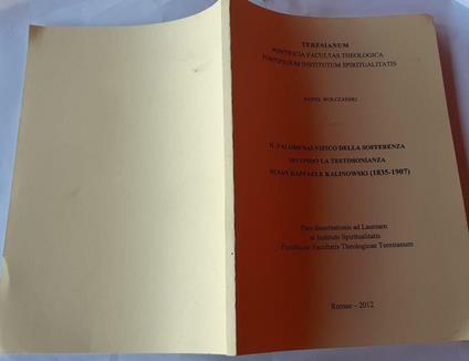 Il valore salvifico della sofferenza secondo la testimonianza di San Raffaele Kalinowski (1835-1907) - copertina