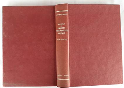 Manuale di diritto processuale penale - Giovanni Leone - copertina