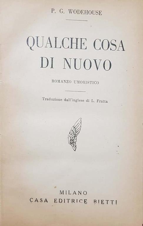 Qualche cosa di nuovo - Pelham G. Wodehouse - copertina