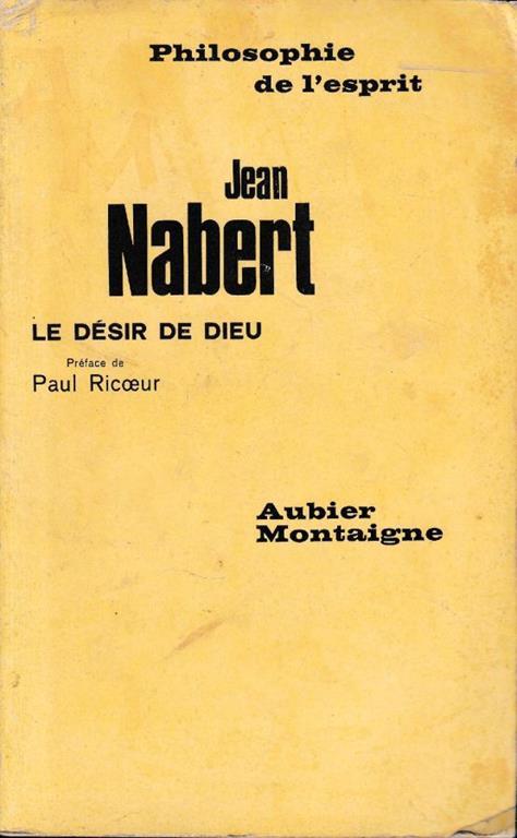 Le désir de Dieu - Jean Nabert - copertina