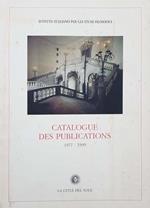 Catalogue des publications (1977-1995)