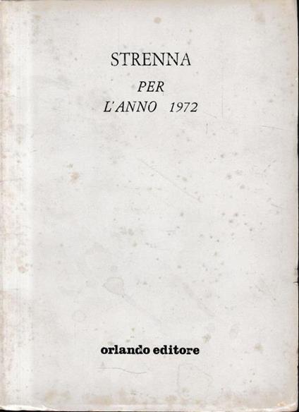 Strenna per l'anno 1972 - copertina