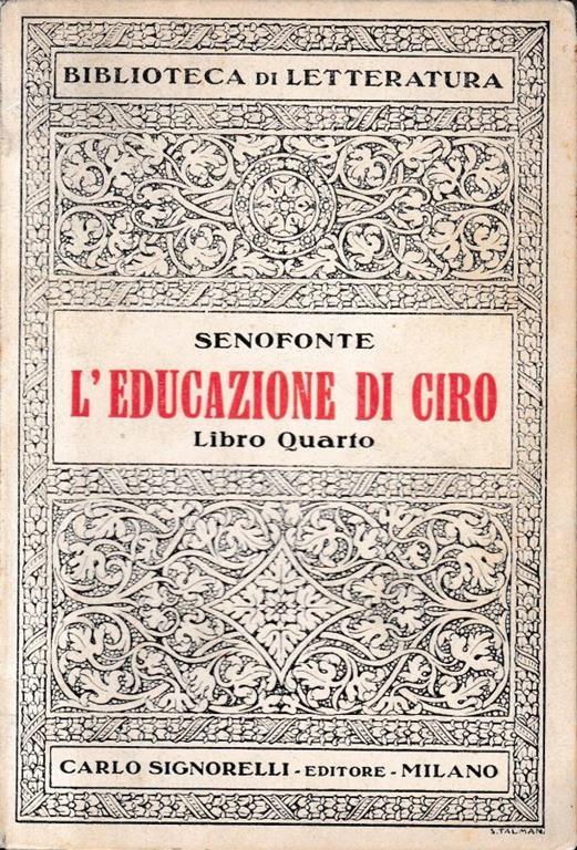 L' educazione di Ciro. Libro quarto - Senofonte - copertina