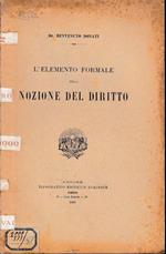 L' elemento formale della nozione del diritto