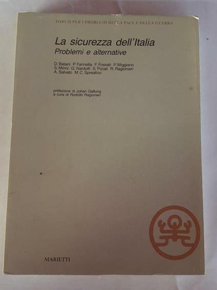 La sicurezza dell'Italia problemi e alternative - copertina