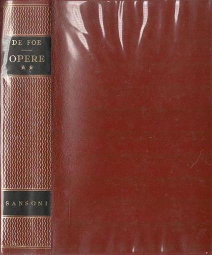 Opere, volume II - Daniel Defoe - copertina