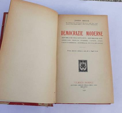 Democrazie Moderne - James Bryce - copertina