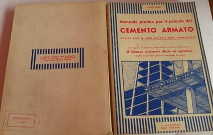 Manuale pratico per il calcolo del cemento armato - Luigi Rosci - copertina