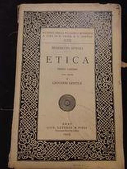 Etica - Baruch Spinoza - copertina