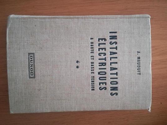 Installations electriques a haute et basse tension - copertina