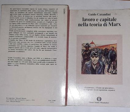 Lavoro e capitale nella teoria di Marx - Guido Carandini - copertina