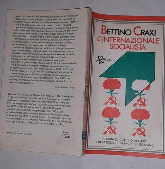 L' internazionale socialista - Bettino Craxi - copertina