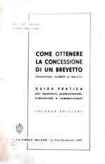 Come ottenere la concessione di un brevetto ( invenzioni, modelli e marchi)