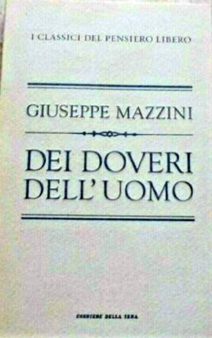 Dei Doveri dell'uomo - Giuseppe Mazzini - copertina
