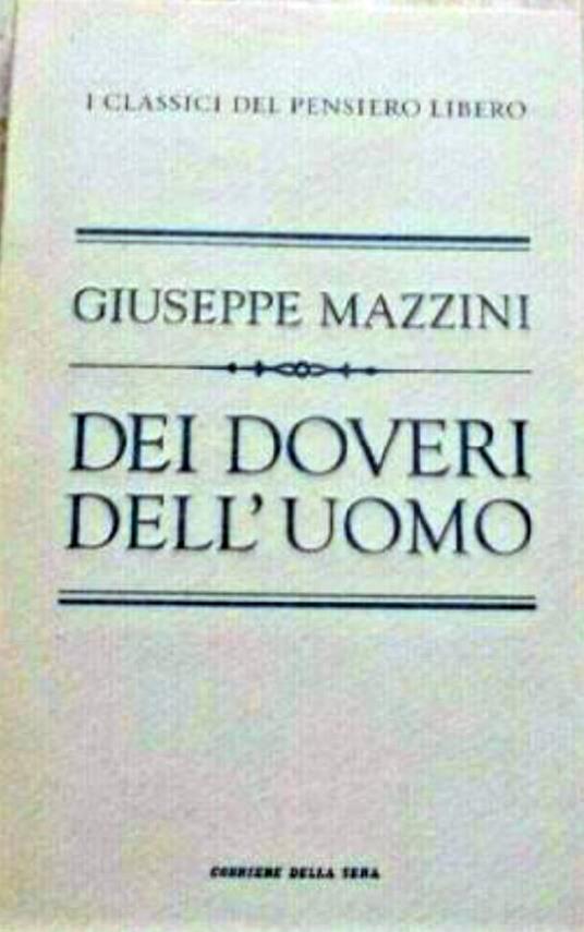 Dei Doveri dell'uomo - Giuseppe Mazzini - copertina