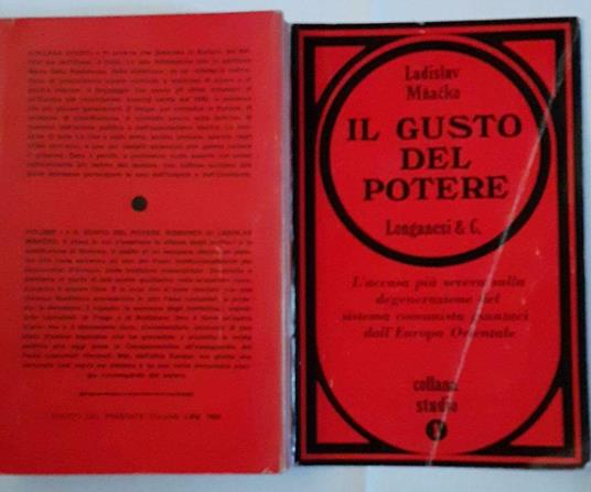 Il  gusto del potere - Ladislav Mnacko - copertina