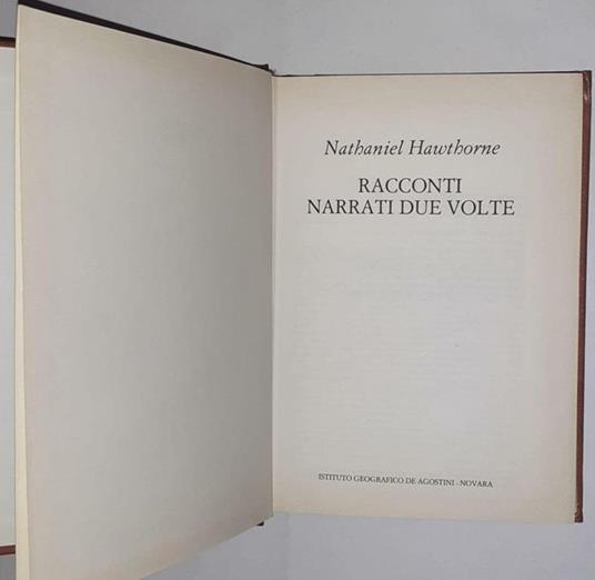 Racconti raccontati due volte - Nathaniel Hawthorne - copertina