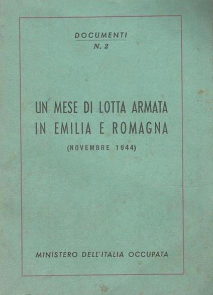 Un mese di lotta armata in Emilia e Romagna, Novembre 1944 - copertina