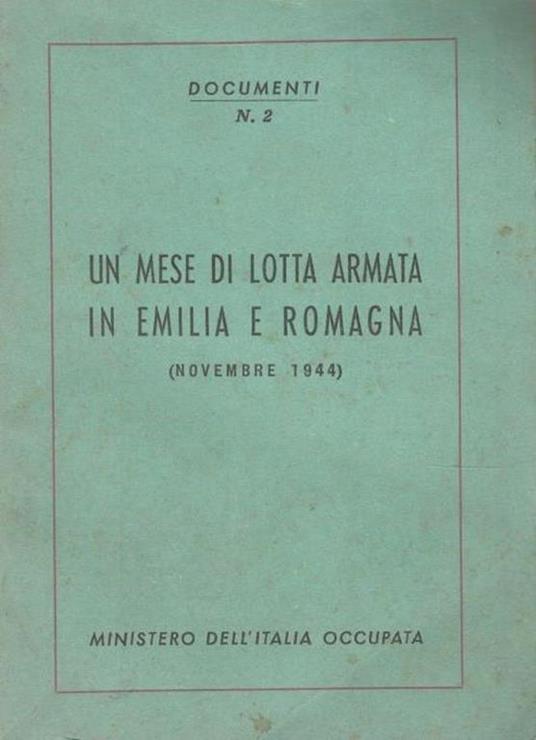 Un mese di lotta armata in Emilia e Romagna, Novembre 1944 - copertina